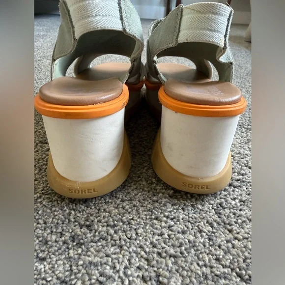 Sorel Women's Joanie III Slingback Wedge Sandals in Safari/Gum Size 7 —used - Picture 9 of 15